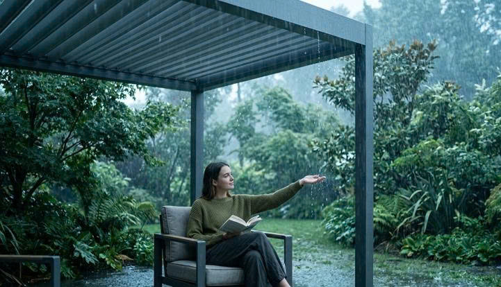 Pergola nhôm tự động